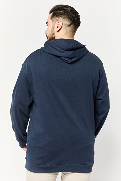 PAUL FRANK Men Long Sleeves Brand Logo Hoodie, Navy