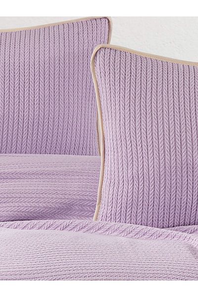 AsilHome Soft Textured Pique Set - Breathable Fabric Modern Pattern Double Pique Set of 3