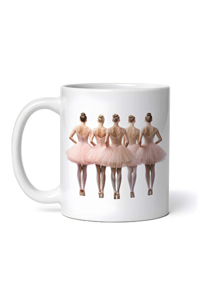 OEM Εξατομικευμένη Λευκή Κούπα, Μπαλαρίνες με Κοντά Φορέματα, Inovatix®. 330ml