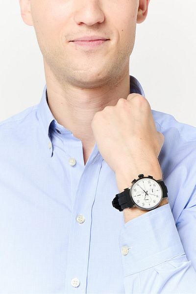 Gant Men G Gww037003 Rubber Analog Watch 44 Mm, Black