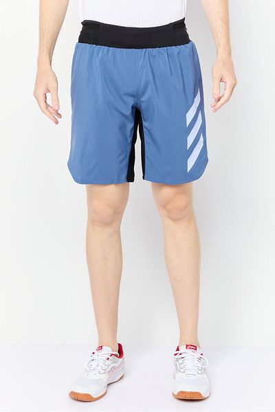adidas Men Regular Fit 9 Inseam Running Shorts, Blue