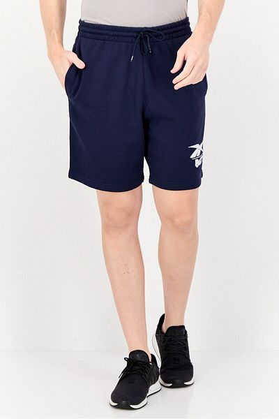 Reebok شورت تدريب رياضي رجالي من X Bott، أزرق داكن