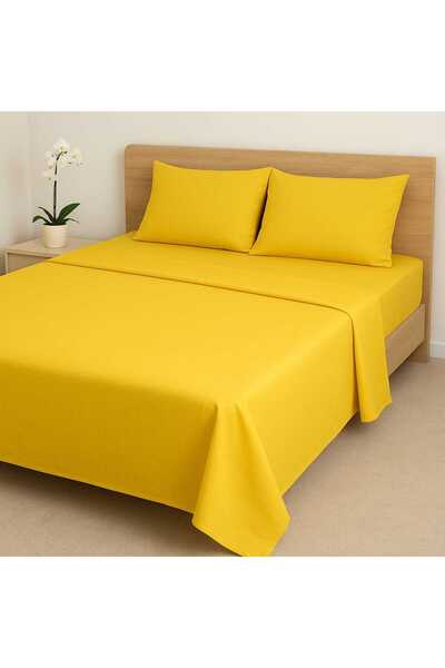 Loova طقم ملاية سرير مزدوج بدون مطاط قطن 100% مقاس 240*260 و2 كيس مخدة