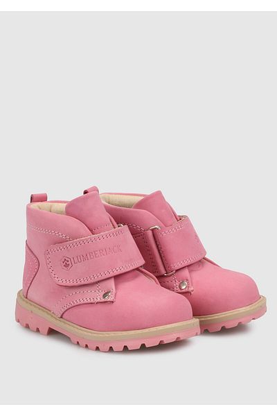 lumberjack Kaya Leather Pink Kids Boots