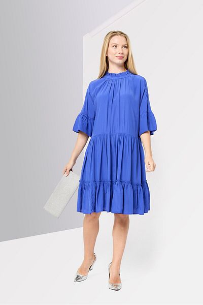 Scotch & Soda Women Textured Mini Dress, Blue