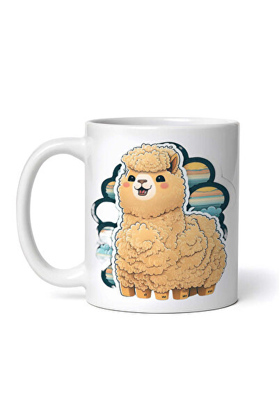 OEM Cană albă personalizată, Alpaca de munte, Inovatix®. 330 ml