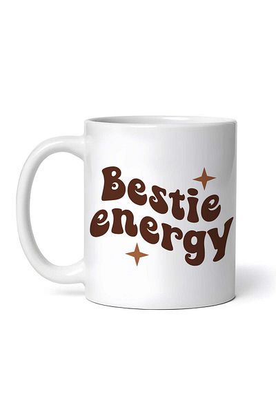 OEM Personalized white mug, Energy Beast with stars, INOVATIX®. 330ml