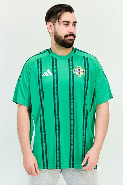 adidas Men Slim Fit Irish Football Short Sleeve Jersey, Green
