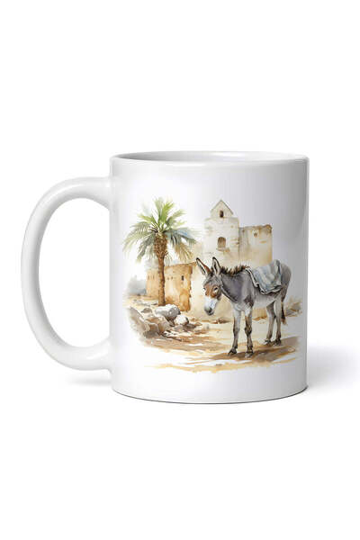 OEM Εξατομικευμένη λευκή κούπα, Jesus' Donkey, INOVATIX®. 330ml