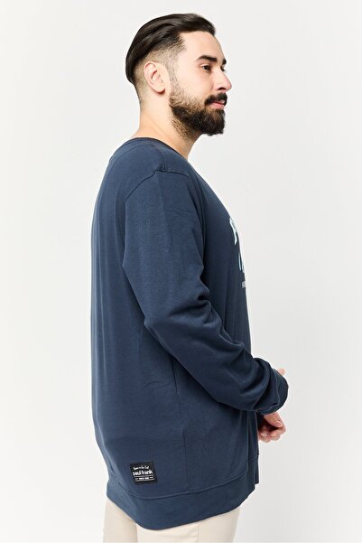 PAUL FRANK Men Crew Neck Graphic Print Long Sleeves Sweatshirt, Navy