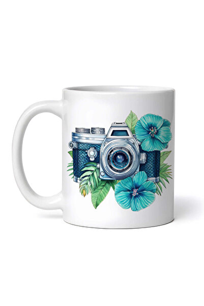 OEM Cană albă personalizată, Cameră foto cu flori, INOVATIX®. 330 ml