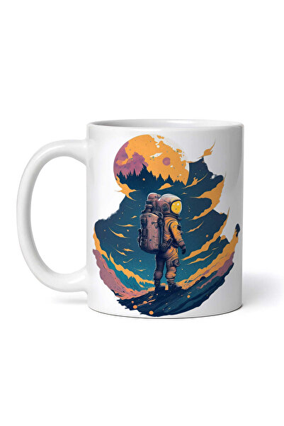 OEM Cană albă personalizată, Astronaut în pădure, INOVATIX®. 330ml