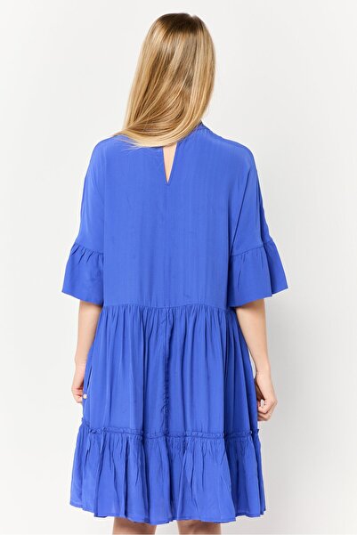 Scotch & Soda Women Textured Mini Dress, Blue