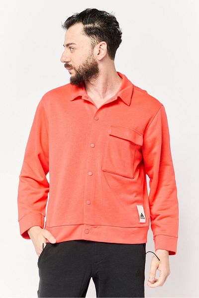 adidas Men Sportswear Fut Long Sleeves Outdoor Jacket Shirt, Red