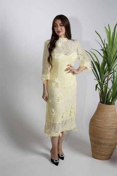 SOOL Long, soft, lace evening dress