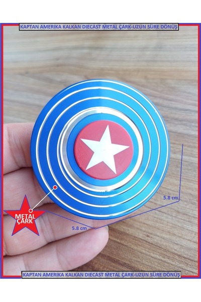 OYUNCAKSAHİLİ Stres Çarkı Kaptan Amerika Kalkan Metal Model Stabil Uzun Süre ...