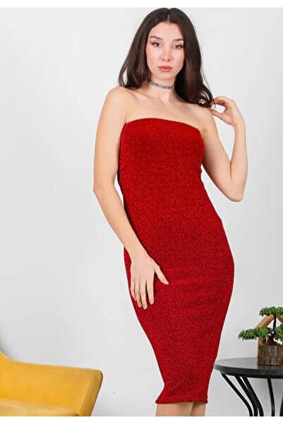 MODA Η γοητεία του κόκκινου χρώματος, το ασημί στράπλες φόρεμα χορού, το κομψ...