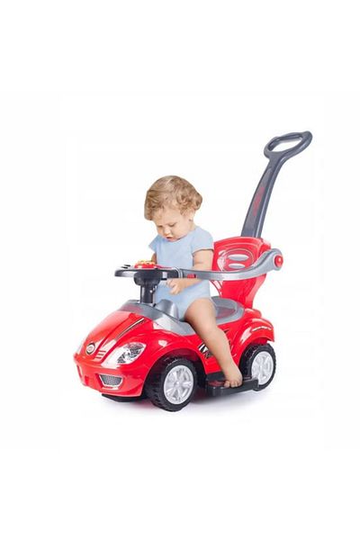 Generic 3 in 1 Kids Ride-On Car with Rail and Backrest, Adjustable