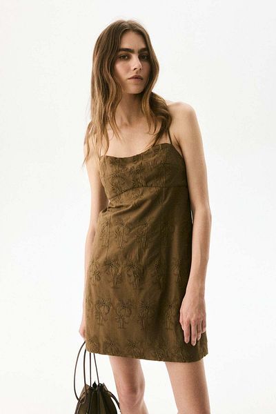 H&M Embroidered Strappy Dress