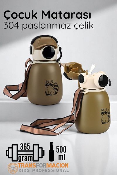 Transformacion Inox Steel Lightweight Children's Water Bottle 500 ml Capacity 721716 Latte