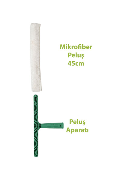 SENAX 45 Cm Pratik Cam Silme Aparatı Mikrofiber Peluş Bezi – Yüksek Emicilik,...