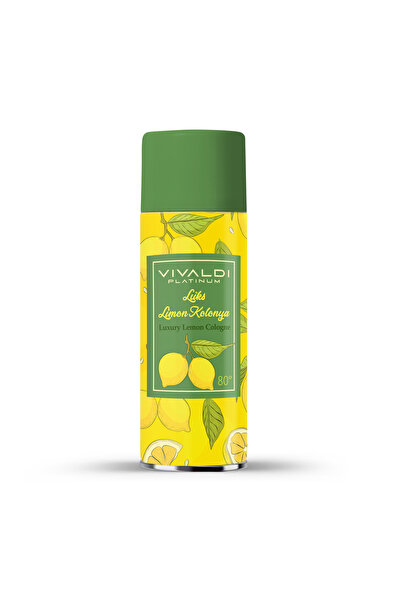 Vivaldi Platinum Limon Kolonyası Lüks 80 Derece Sprey Aerosol 150 Cc