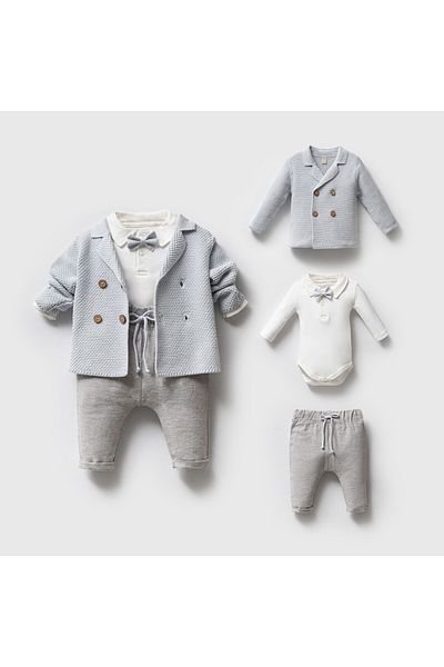 DIDuStore Ni̇pperland Men's 3-6-9-12 Months Cargo Pocket Suit