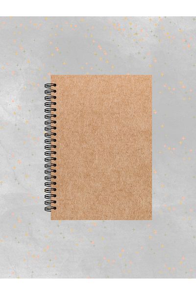 Ez&Tu Stıcker A5 Thick Kraft Cover Kraft Inner 15 Sheets 30 Pages Multi-Purpose Notebook, Scrapbook,