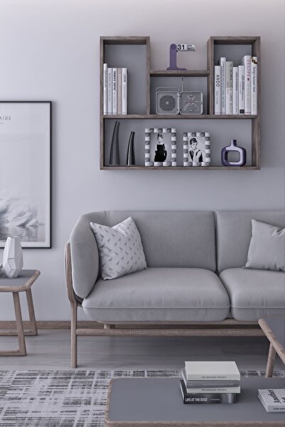 moka park avm Kitaplık Dekoratif Bölme Raflı Lale Çoklu Bölme Raflı Şık Kitaplık