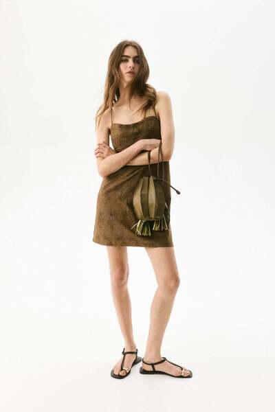 H&M Embroidered Strappy Dress