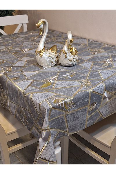 Başak Ev Tekstili FEASTĂ DE MASĂ SILVER SHINY ȘTERGĂBILĂ - PRELATĂ PVC FIBRĂ