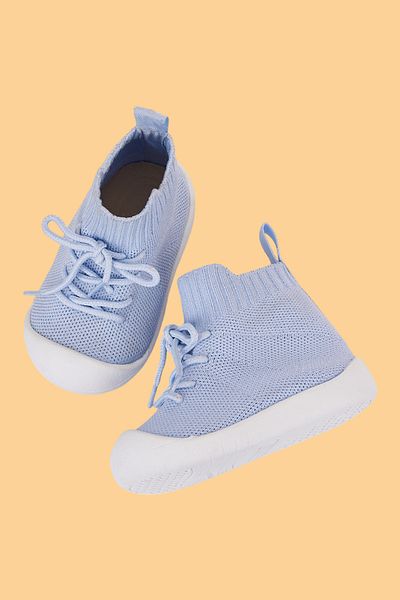 Mumenim Berbera Unisex Copii Bebeluși Protecție pentru degetele de la picioare Anti-alunecare Ortopedică Albastru First Step și pantofi pantofi