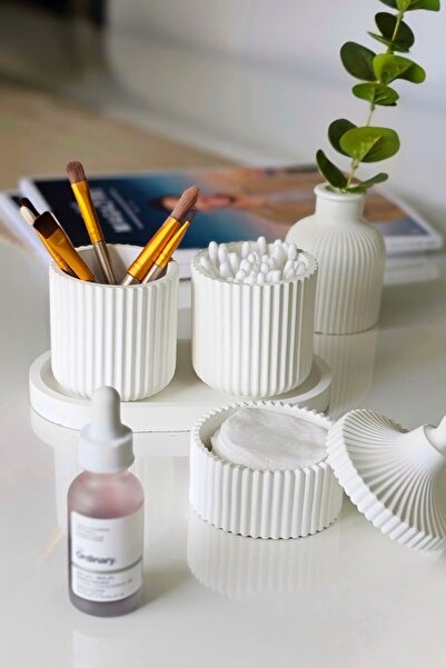 Mandalin Art Studio Decorative Concrete 5-Piece Bathroom Set