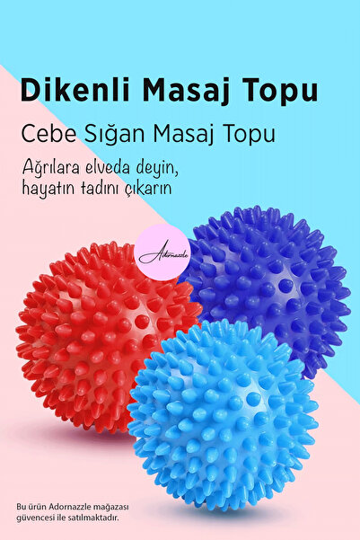 adornazzle El ayak Vücut Egzersiz Topu, Duyu Uyarıcı Top, Dikenli Masaj Topu ...