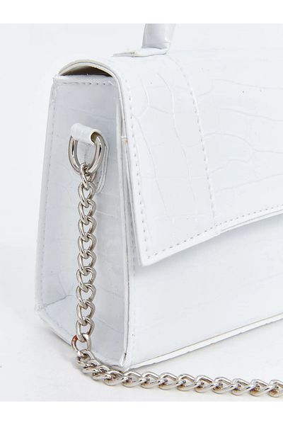 LC Waikiki LCW ACCESSORIES Γυναικεία τσάντα ώμου White Leather Look