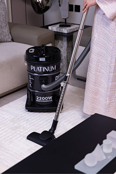 Platinum مكنسة كهربائية Vc-8212 مع خرطوم إضافي، 2000 واط، سعة 21 لترًا، أسود/أخضر