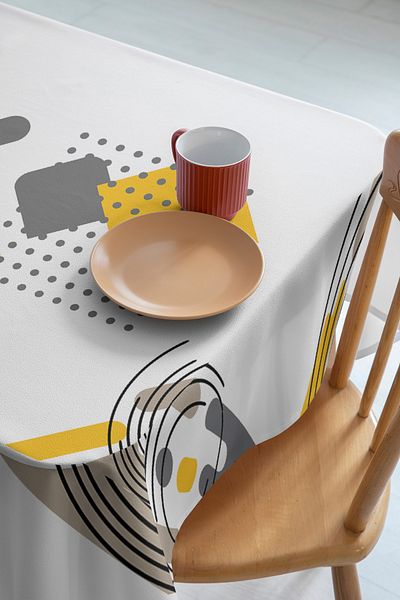 Rell Home Worry-Free Table Cloth, Slub Fabric, Stain-Repellent Model