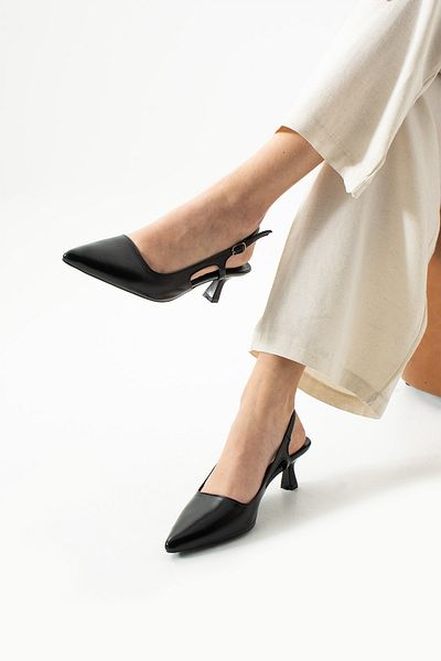Cochines Rochie de seară elegantă neagră cu vârf ascuțit pentru femei Rochie de seară scurtă Pantofi clasici cu toc stiletto