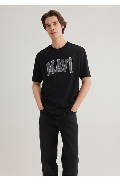 Mavi Λογότυπο Μαύρο T-Shirt Loose Fit 0611711-900