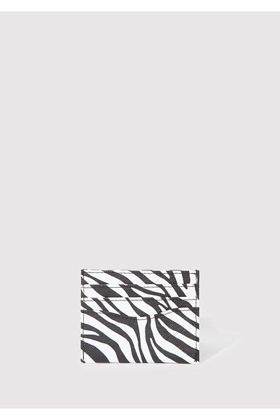 Mavi Weißer Kartenhalter mit Zebra-Aufdruck 1911845-900