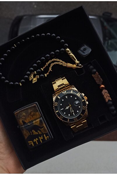 WERWOLF METAL KASA METAL KORDON, GOLD RENK, ERKEK KOL SAATİ