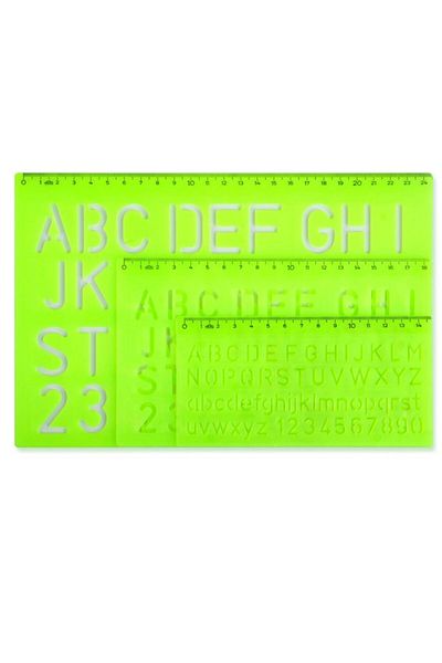 HATAS Lettering Stencil Set Capital Letter 10-20-30 mm