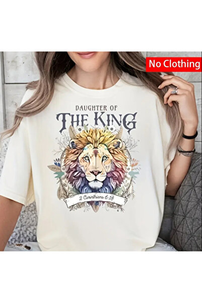 Daxia تي شيرت نسائي مطبوع عليه نص THE KING بأكمام قصيرة ورقبة دائرية منتج جديد