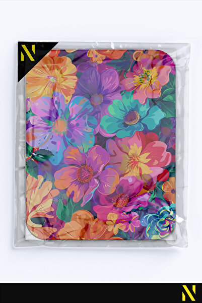 nilizma Цветна ергономична подложка за мишка с флорален мотив и противоплъзгаща повърхност, идеална за използване у дома и в офиса