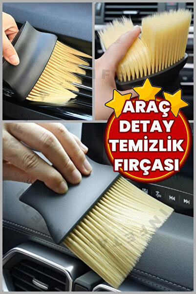 İnfeta Araba Içi Geniş Yumuşak Kıl Detay Fırçası Toz Alma Yıkama Temizleme Fı...