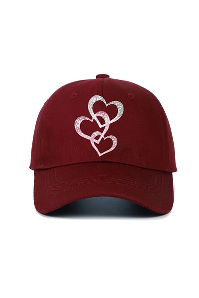 LEIVOR Triple Heart Special Design Printed Women's Snapback Hat