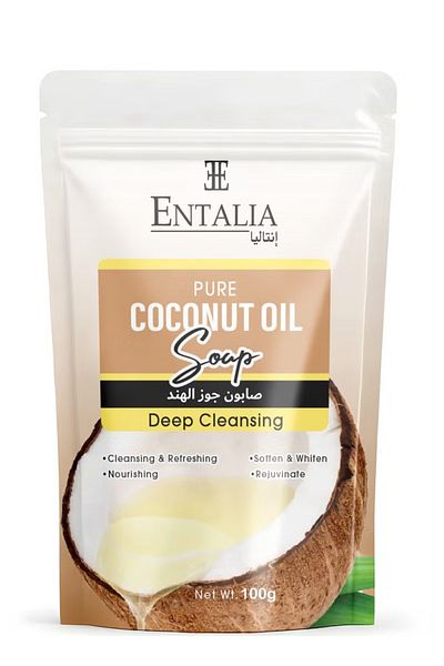 ENTALIA Thai coconut soap with a fragrant and fragrant scent and a silky touch, 100 grams