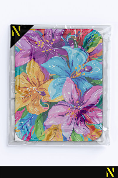 nilizma Mousepad ergonomic colorat cu model de flori, ideal pentru utilizarea acasă și la birou, cu suprafață anti-alunecare.