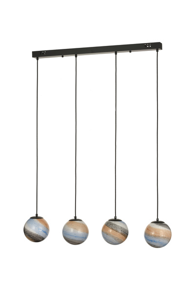 Avizemoda Galaksi 4 lü Yemek Masası Üstü Uzay Desen Camlı Modern Sarkıt Avize...