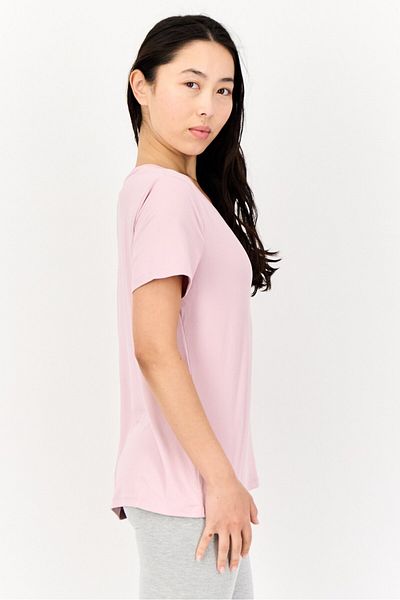 SKECHERS Women Sportswear Fit Short Sleeve Outdoor T-shirt, Pink